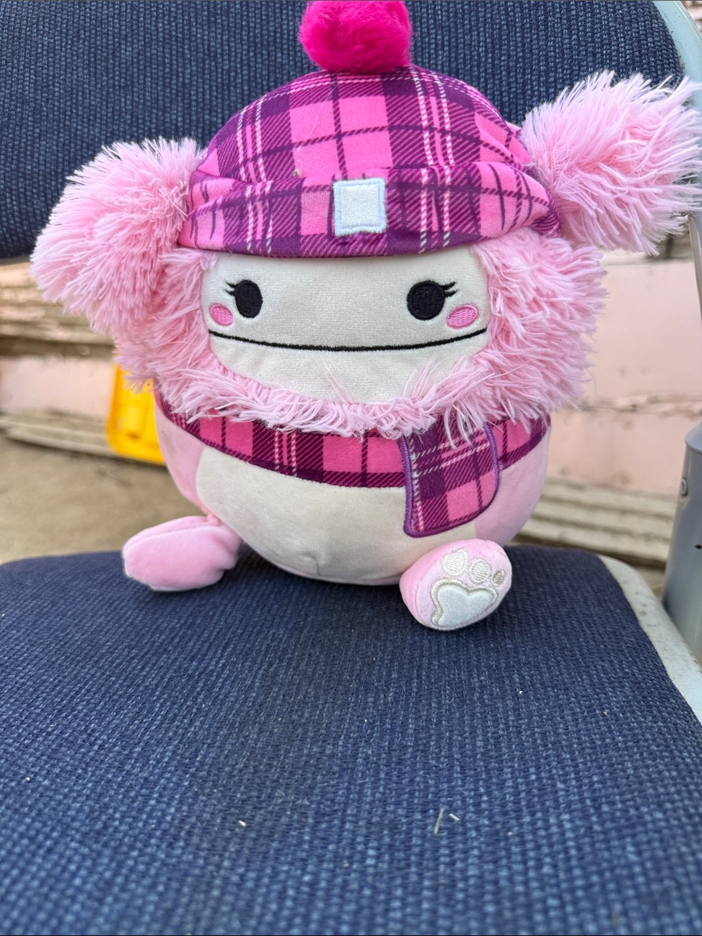 Pink Plush Winter Hat Character Plush